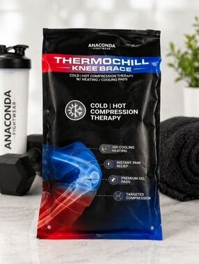 Anaconda Fightwear ThermoChill Knee Brace Cold Hot Compression Therapy Gel Pads